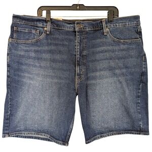 Signature Levi Strauss Denim Shorts Relaxed Fit‎ Blue Jean Shorts Mens 42